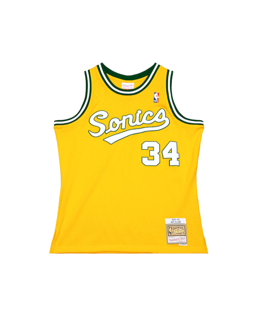 Maillot Basket NBA Vintage Seattle Supersonics – Ray Allen Cousu Taille 52
