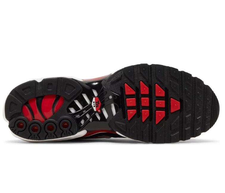 Mens Nike Air Max Plus TN Black White Red ShoeGrab