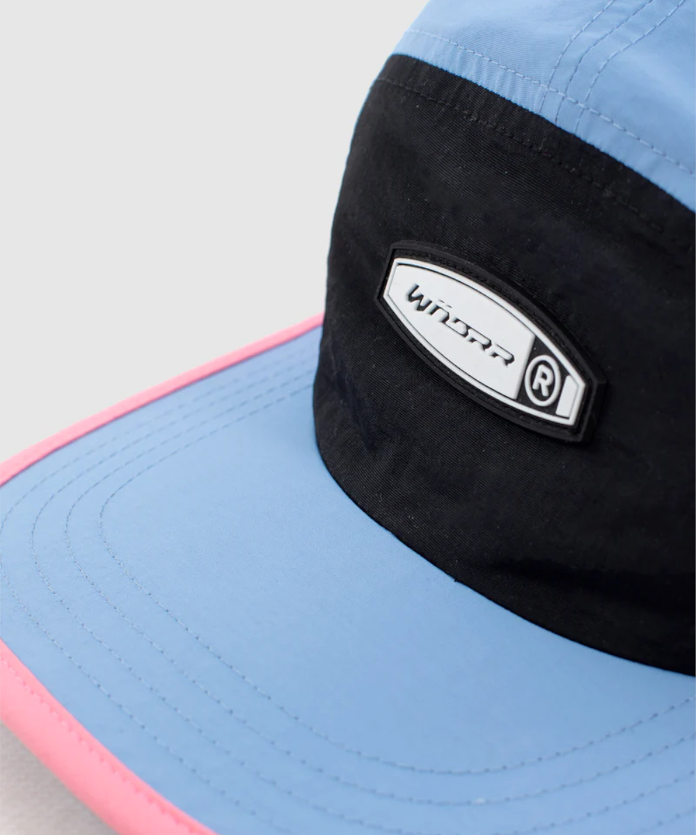 WNDRR Rothman 5 Panel Cap Black Pink Blue ShoeGrab