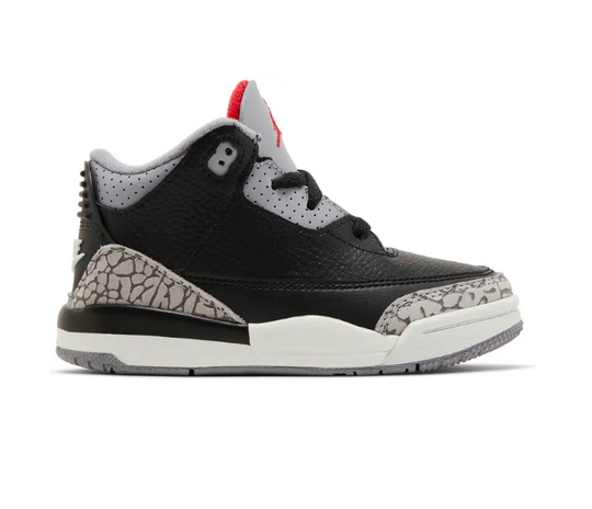 Kids Nike Air Jordan 3 TD (Black Cement)
