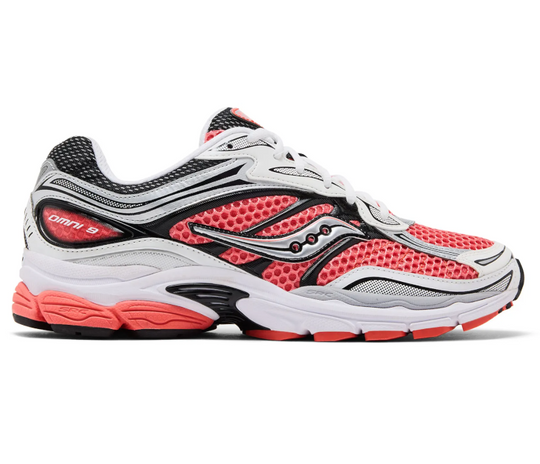 Men's Saucony Progrid Omni 9 (Silver/Coral)
