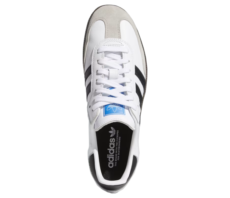 Women's Adidas SAMBA ADV (White/Black) – ShoeGrab