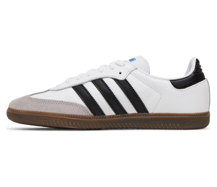 White and black store sambas