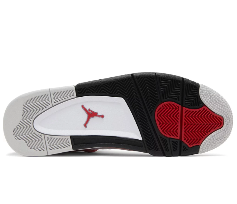 Jordan retro 4 sales white red black