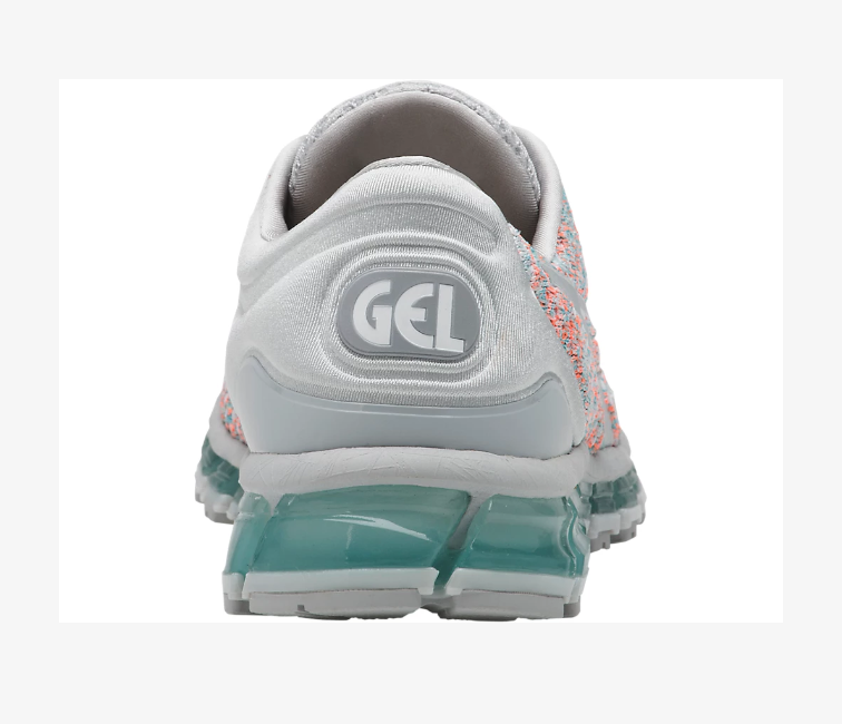 WomenA a a s Asics Gel Quantum 360 knit 2 Glacier Grey Aruba Blue Orange pop at ShoeGrab