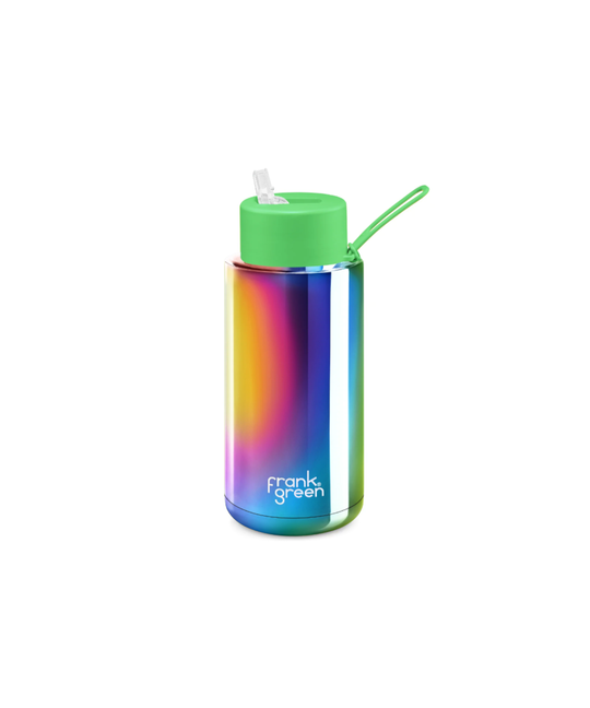Frank Green Reusable Ceramic Bottle 1L (Chrome Rainbow)