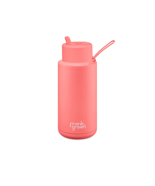 Frank Green Reusable Ceramic Bottle 1L (Sweet Peach)