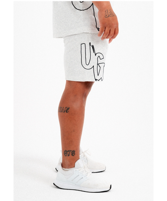 UNDRGROUND Omerta Shorts (White Marl)