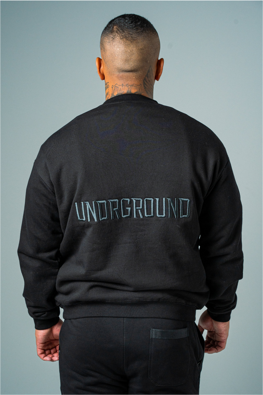 UNDRGROUND Relaxed Fit Crew (Black/Charcoal)