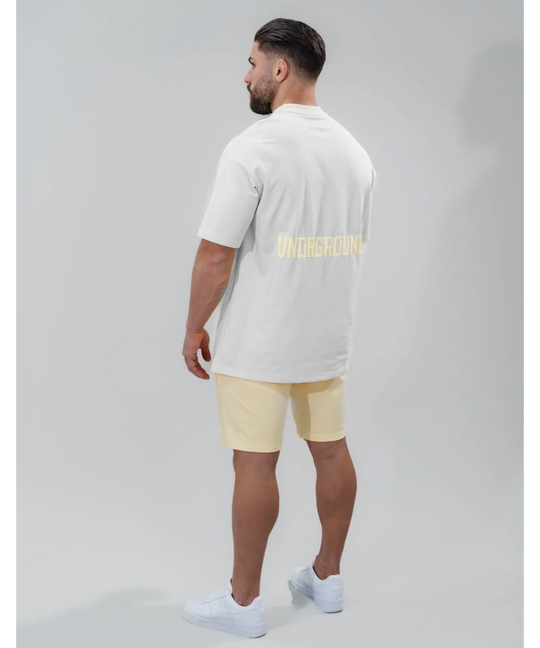 UNDRGROUND Relaxed Fit Tee (White/Yellow)