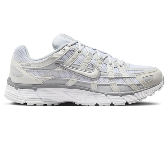 Womens Nike P-6000 (White/Silver)