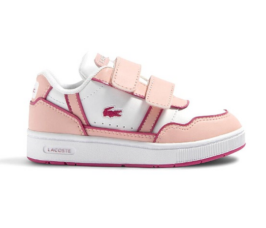 Toddlers Lacoste T-Clip 223 4 SUI (White/Light Pink)
