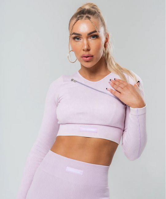 UNDRGROUND Cross Body Zip Crop (Dusty Pink)