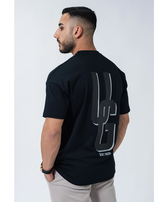 UNDRGROUND Double Print Box Fit Tee (Black)