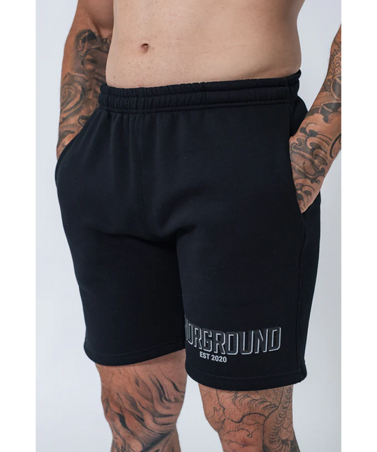 UNDRGROUND Double Print Cotton Shorts (Black)