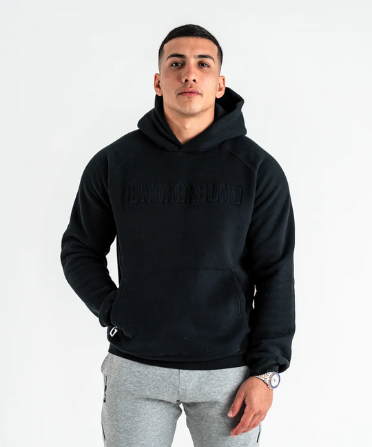 UNDRGROUND Embossed Hoodie (Black)