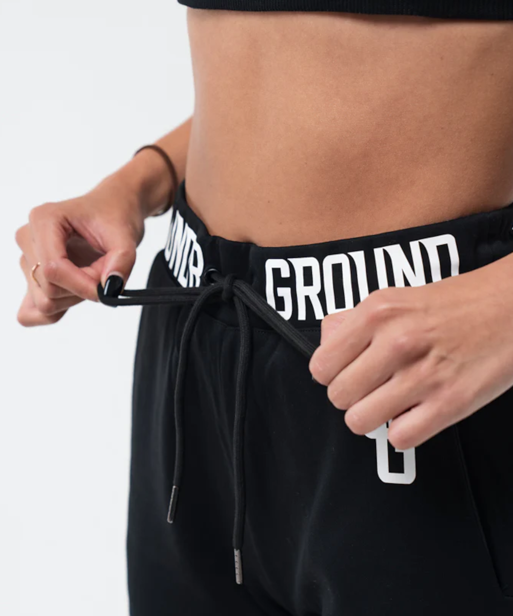 Official UNDRGROUND Tapered Joggers in Black/White at ShoeGrab