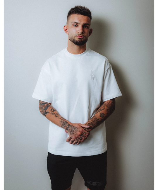 UNDRGROUND Relaxed Fit Tee (Embroidered White)
