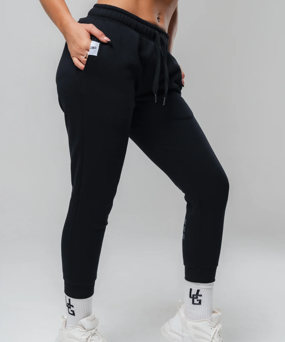 Official UNDRGROUND Tapered Joggers in Black/White at ShoeGrab