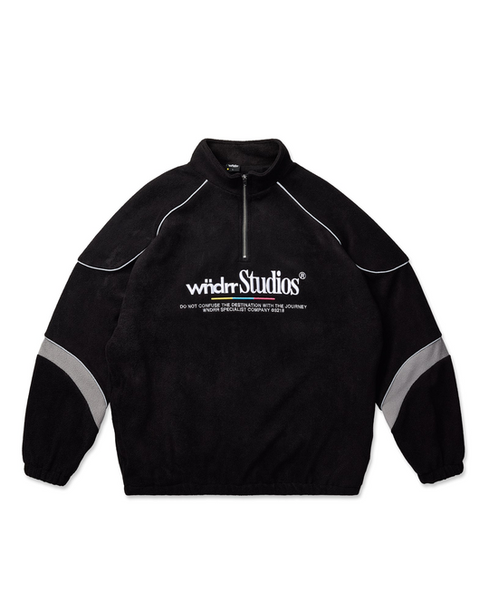 WNDRR Collective 1/4 Zip Polar Fleece (Black)