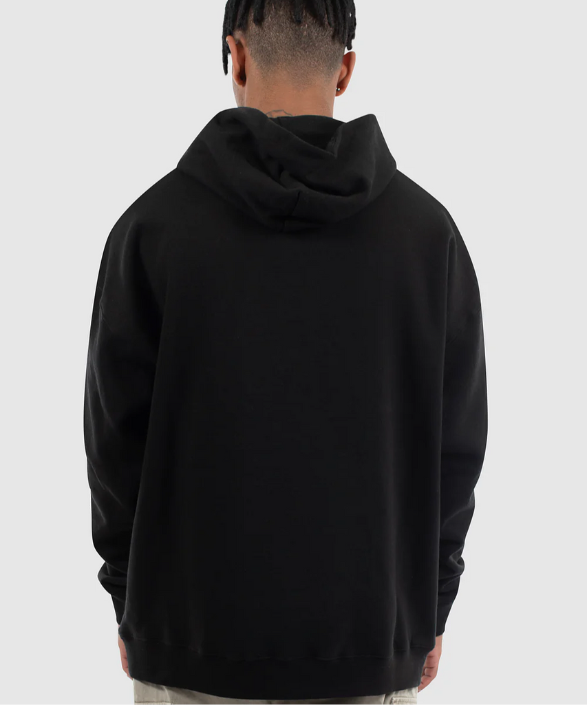 Official WNDRR Hoxton V2 Heavy Weight Hood Sweat in Black at ShoeGrab