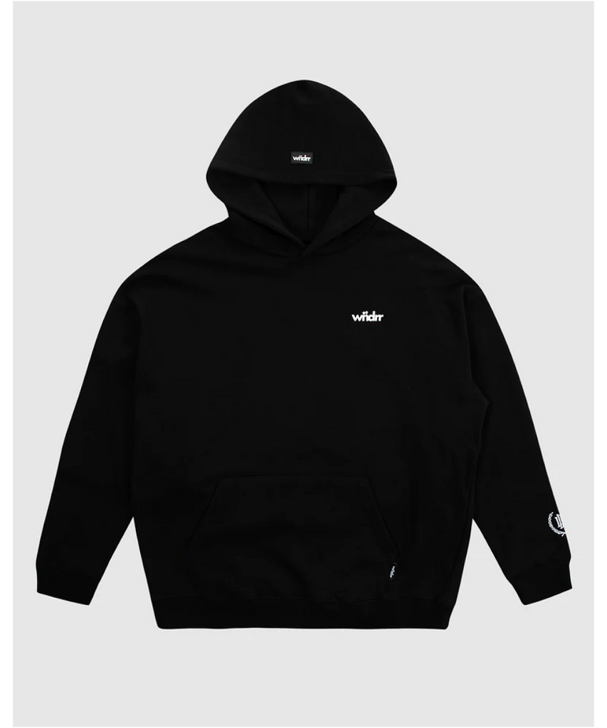 Official WNDRR Low Down Heavy Weight Hood Sweat in Black at ShoeGrab