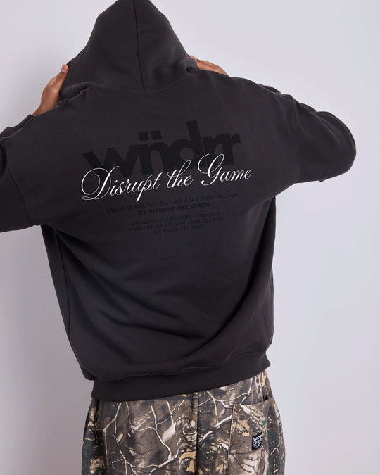 WNDRR Disrupt Zip Hood Sweat (Faded Black)
