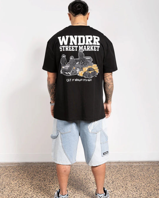 WNDRR Street Market Box Fit Tee (Black)