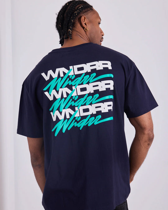 WNDRR Hexed Box Fit Tee (Navy)