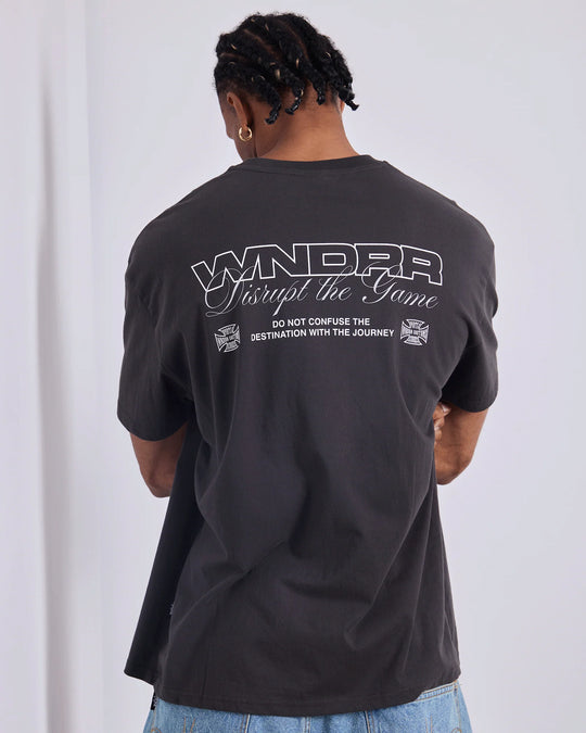 WNDRR Displace Box Fit Tee (Faded Black)