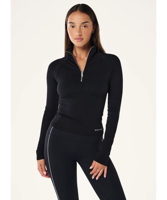 P.E Nation Routine Quarter Zip LS (Black)