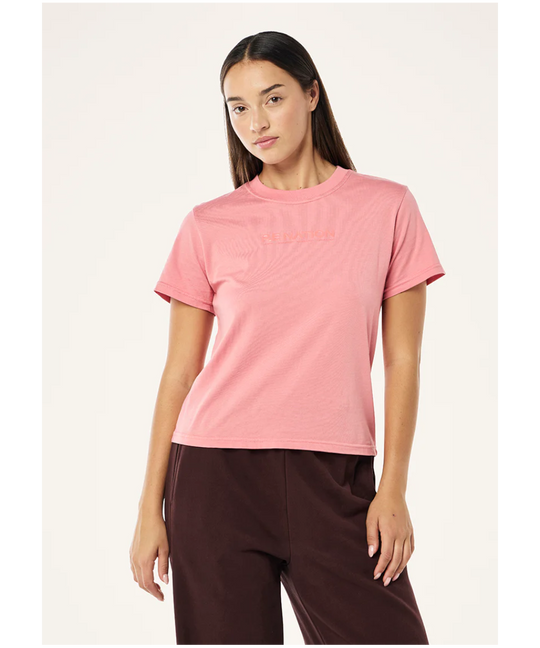 P.E Nation Rewind Tee (Washed Dusty Pink)