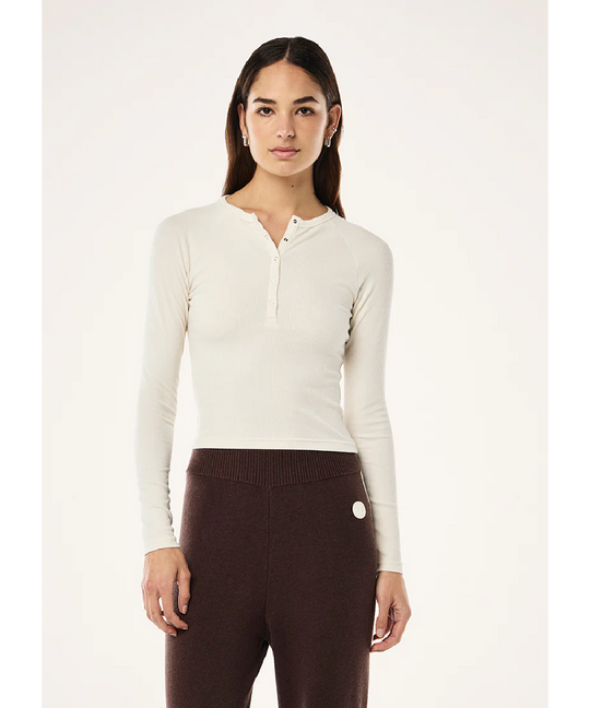 P.E Nation Prive Rib LS Tee (Whisper White)