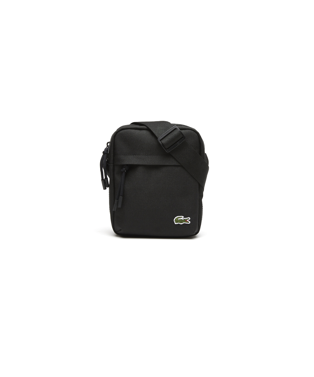 Official Lacoste Vertical Camera Bag in Black/Noir at ShoeGrab