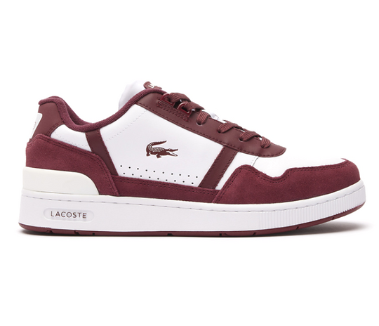 Men's Lacoste T-Clip 223 3 (White/Burgundy)