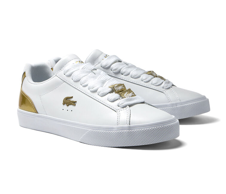 Lacoste best sale gold sneakers