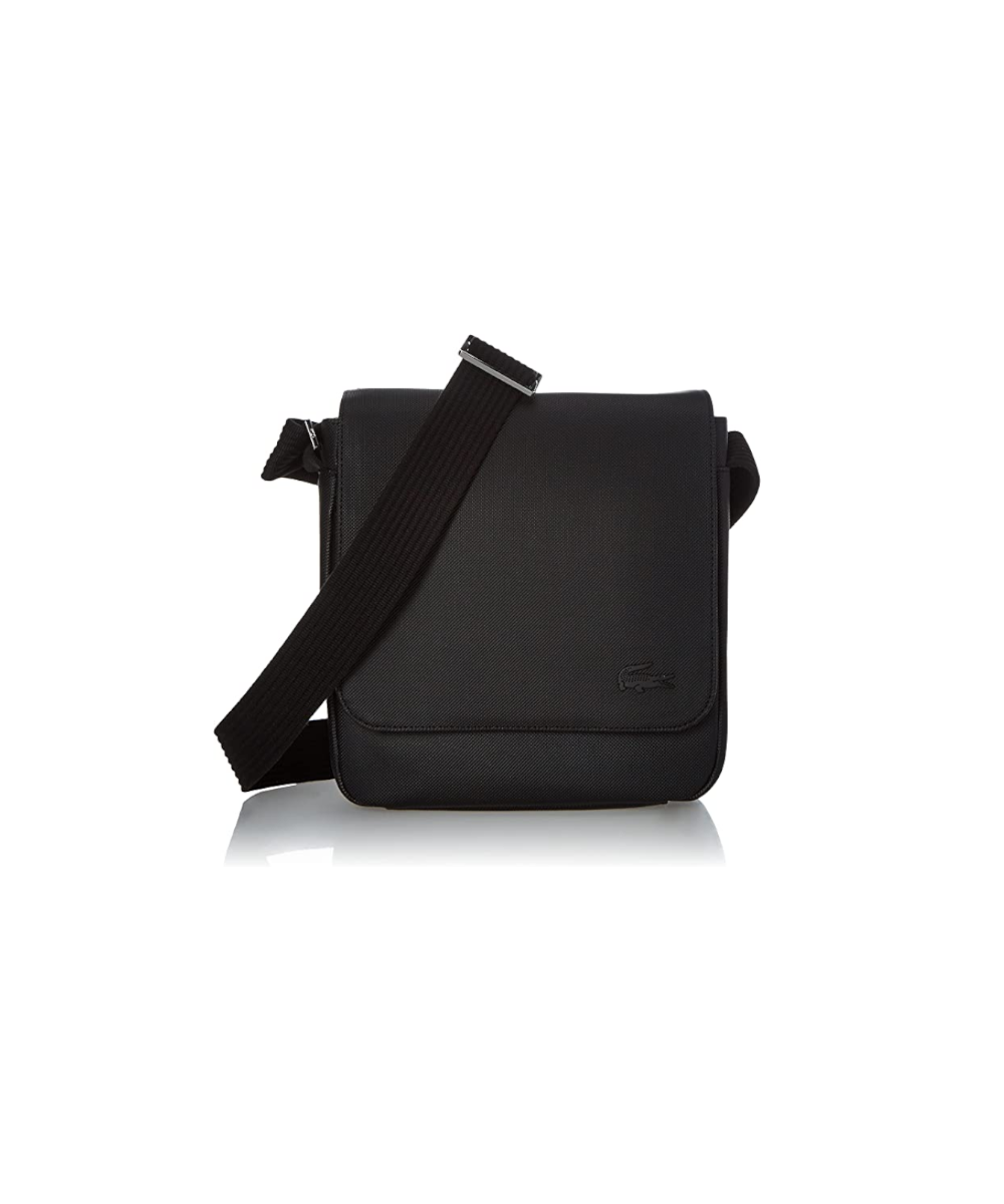 LACOSTE Men's Classic Flap Crossover Bag Black