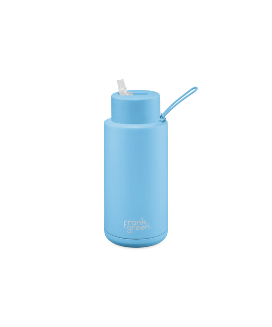 Frank Green Reusable Ceramic Bottle 1L (Sky Blue)