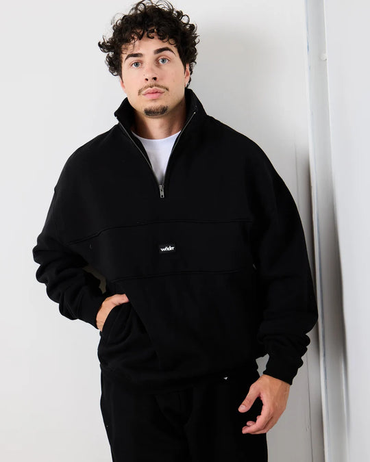 WNDRR Soho 1/4 Zip Sweat (Black)