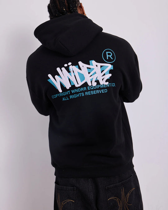 WNDRR Tagged Hood Sweat (Black)