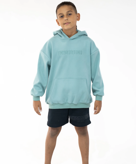 UNDRGROUND Kids “Moving In Silence” Hoodie (Steel Blue)