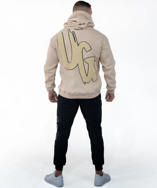 UNDRGROUND “Moving In Silence” Hoodie (Tan/Black)