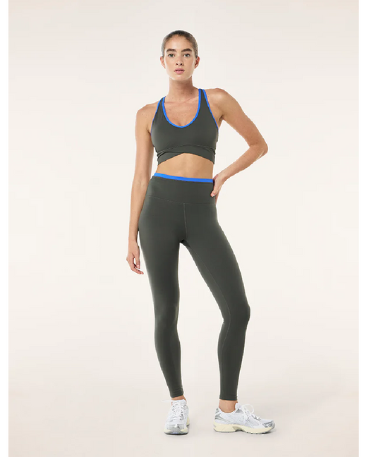 P.E Nation Vita F/L Leggings (Gunmetal / Royal Blue)