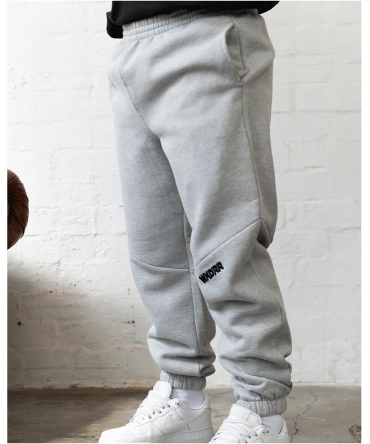 WNDRR Halo Baggy Trackpants (Grey Marle)