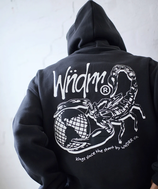 WNDRR Scorpion Hood Sweat (Faded Black)