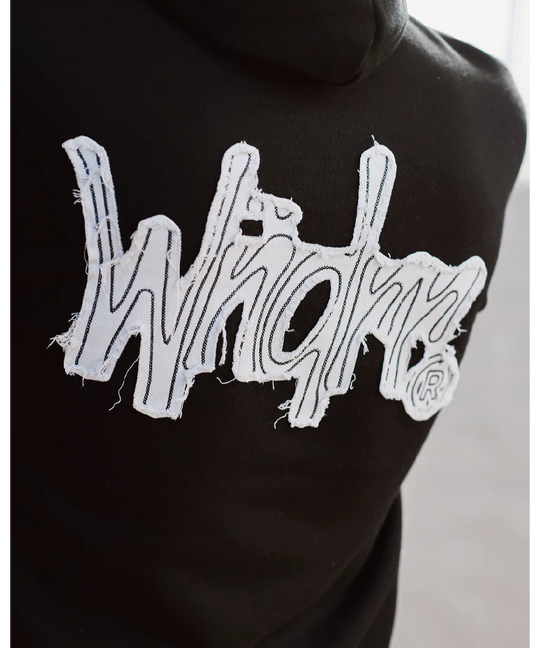 WNDRR Frayed Hood Sweat (Black)