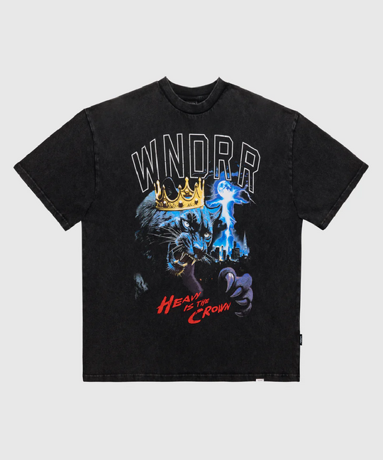 WNDRR Monarch Heavy Weight Tee (Washed Black)