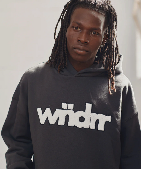 WNDRR TONE HOOD SWEAT (FADED BLACK)