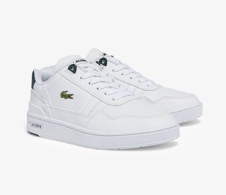 Kids Lacoste T-Clip 0121 1 SUC (White/Dark Green) – ShoeGrab