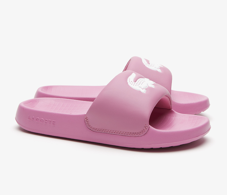 Pink shop lacoste slides